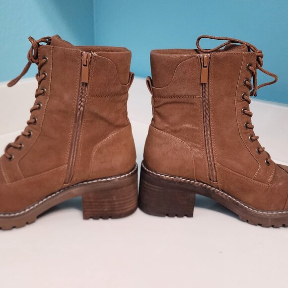 Torrid Heeled Moto Bootie Beige 8WW - Picture 5 of 14